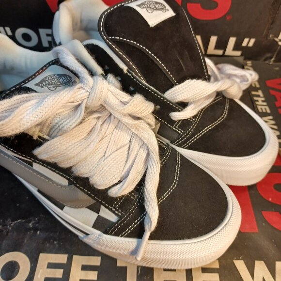 Vans Men's 9/Women's 10.5 Knu Skool Mega Check Black VN0009QCCJJ - Picture 9 of 12